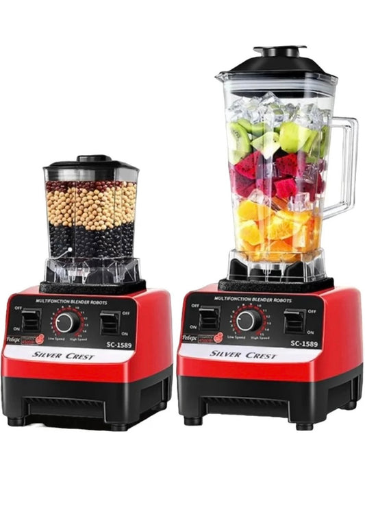 Silver Crest Professional High Performance Blender, 2L Capacity, 5500W Motor Power (2 Jars)